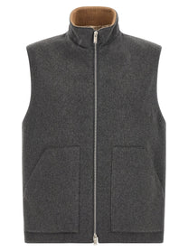 Lardini Wool Vest Grey