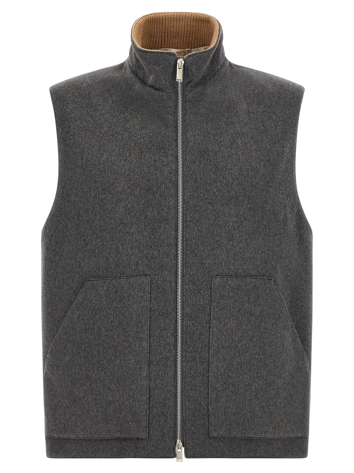 Lardini Wool Vest Grey