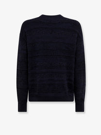 Laneus Men's Viscose and Alpace Blend Sweater Blue, view 2