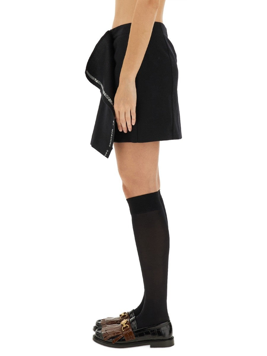 Moschino Women's Wool Wrap Skirt Black