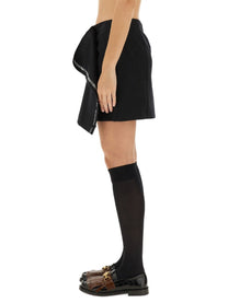 Moschino Women's Wool Wrap Skirt Black