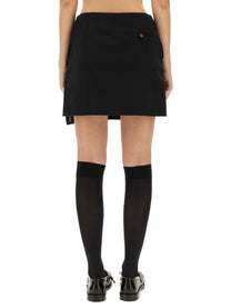Moschino Women's Wool Wrap Skirt Black