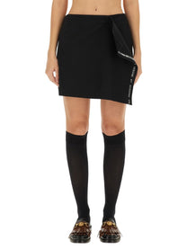 Moschino Women's Wool Wrap Skirt Black