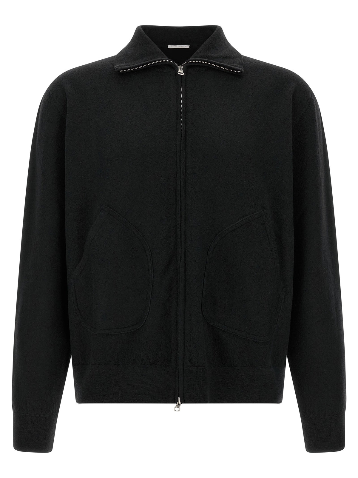 Oliver Lattughi Wool Zip Sweater Black