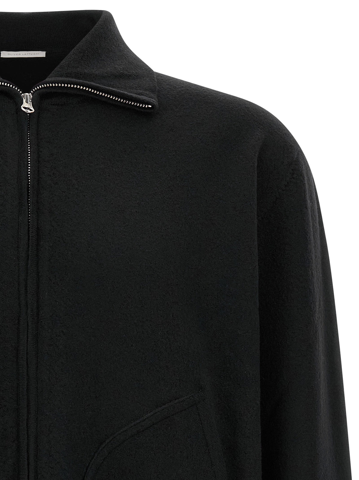 Oliver Lattughi Wool Zip Sweater Black