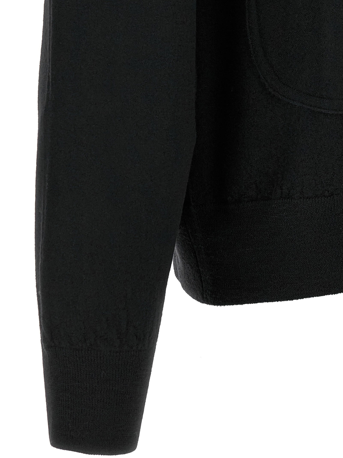 Oliver Lattughi Wool Zip Sweater Black