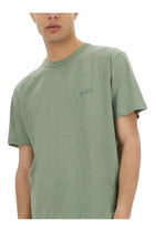 Woolrich Men's Flamed Cotton Shirt Green, view 4