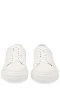 Woolrich men’s sneaker classic court white low-top leather sneakers with minimalist design and gold branding on the tongue