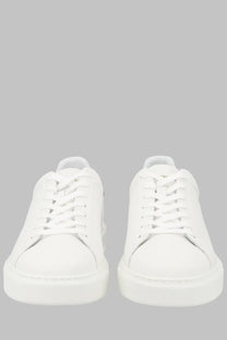 Woolrich men’s sneaker classic court white low-top leather sneakers with minimalist design and matching white laces