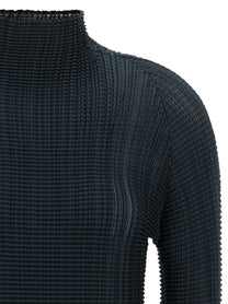 ISSEY MIYAKE Wooly Pleats Blouse Blue