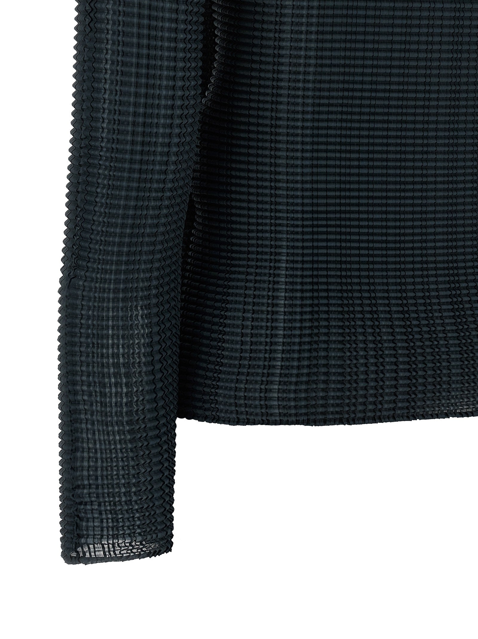 ISSEY MIYAKE Wooly Pleats Blouse Blue