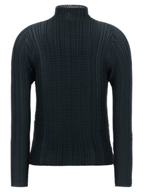 ISSEY MIYAKE Wooly Pleats Blouse Blue