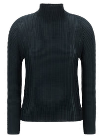 ISSEY MIYAKE Wooly Pleats Blouse Blue