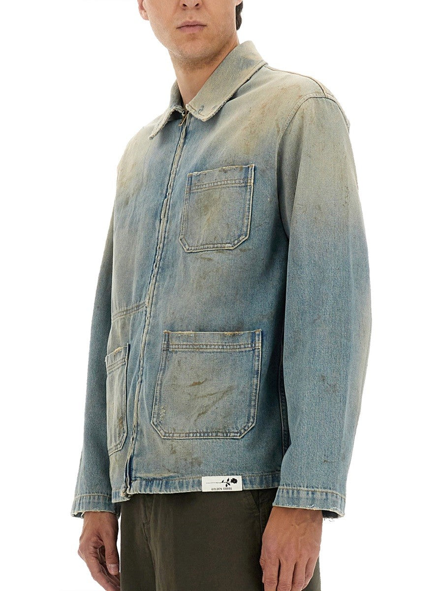Golden Goose Men's Work Journey MS Mackenzie Jacket Blue