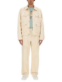 Maison Kitsuné Men's Workwear Pants White