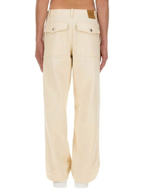 Maison Kitsuné Men's Workwear Pants White