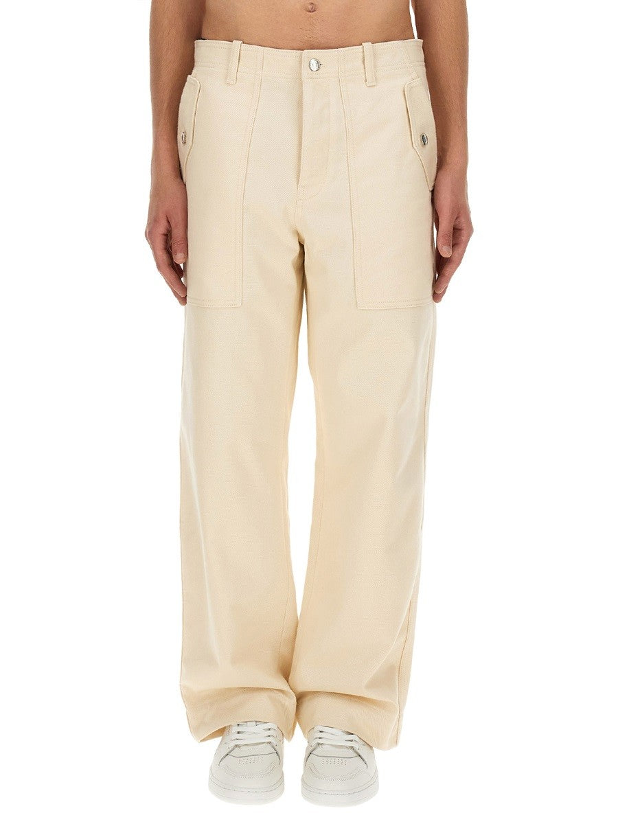 Maison Kitsuné Men's Workwear Pants White