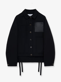 Loewe Women's Workwear Wool and Cashmere Jacket Black