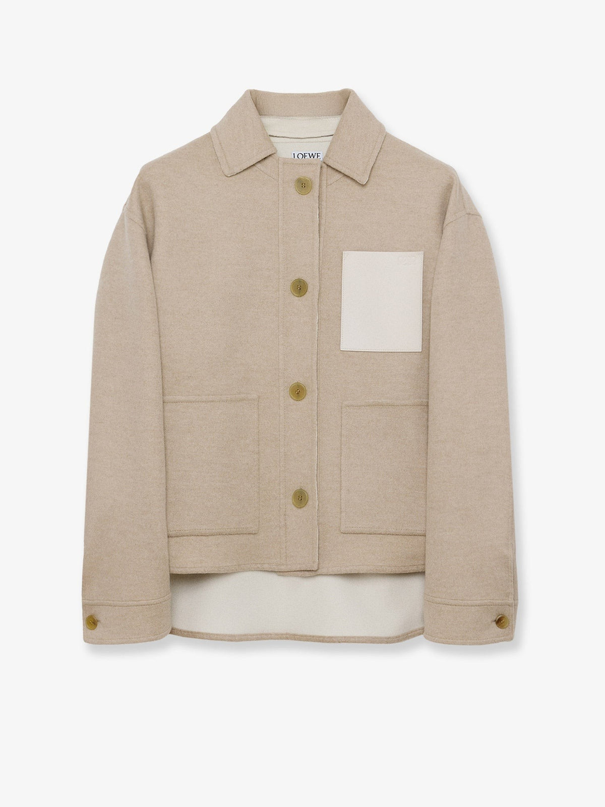 Loewe Women's Workwear Wool and Cashmere Jacket White