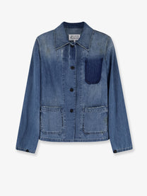 Maison Margiela Women's Worn Out Denim Shirt Blue