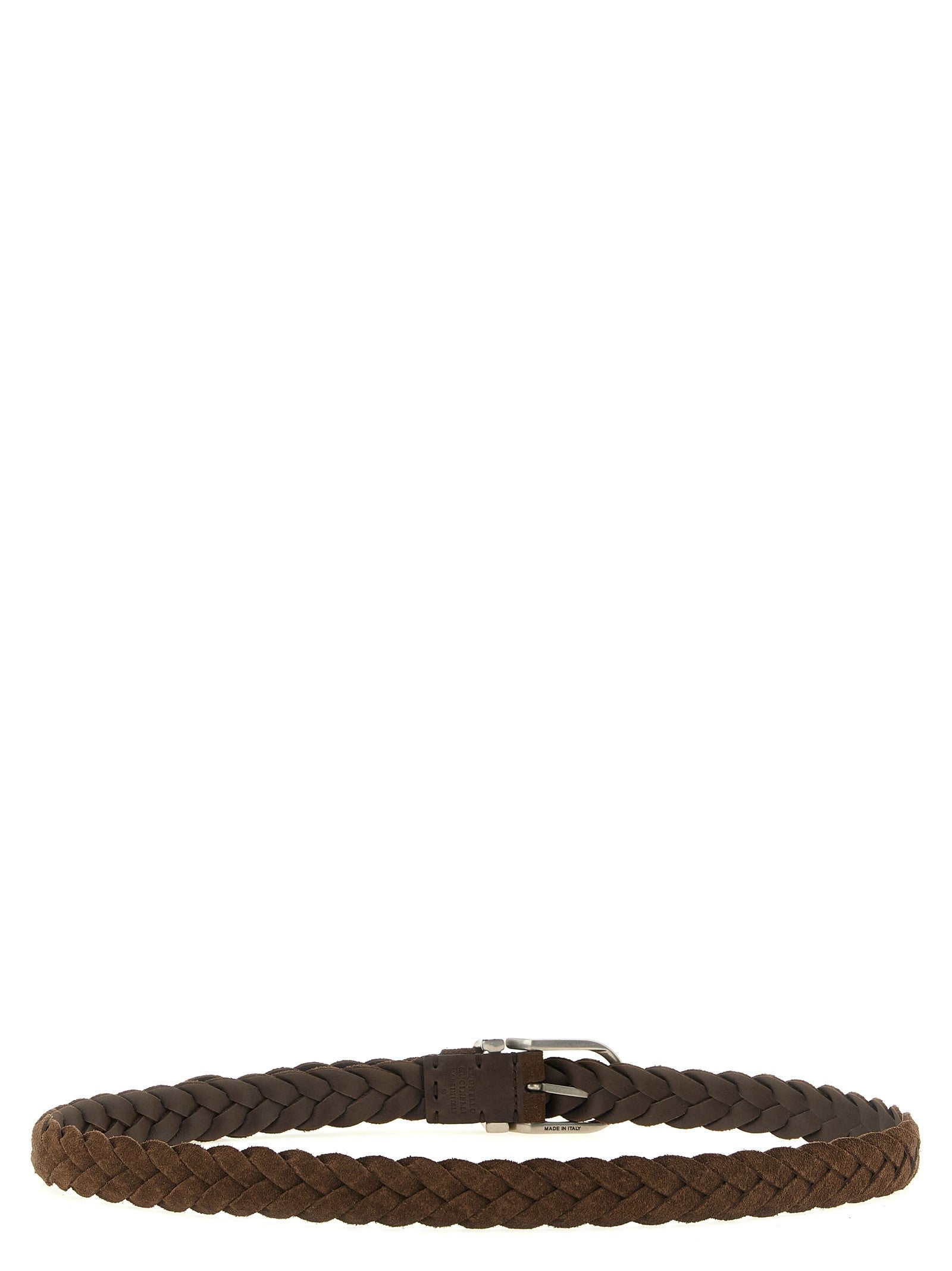Brunello Cucinelli Woven Belt Brown