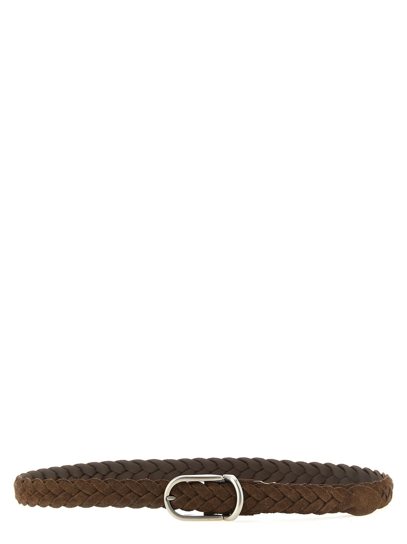 Brunello Cucinelli Woven Belt Brown