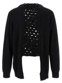 Comme Des Garçons Homme Plus Woven Insert Cardigan Black