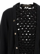 Comme Des Garçons Homme Plus Woven Insert Cardigan Black, view 3