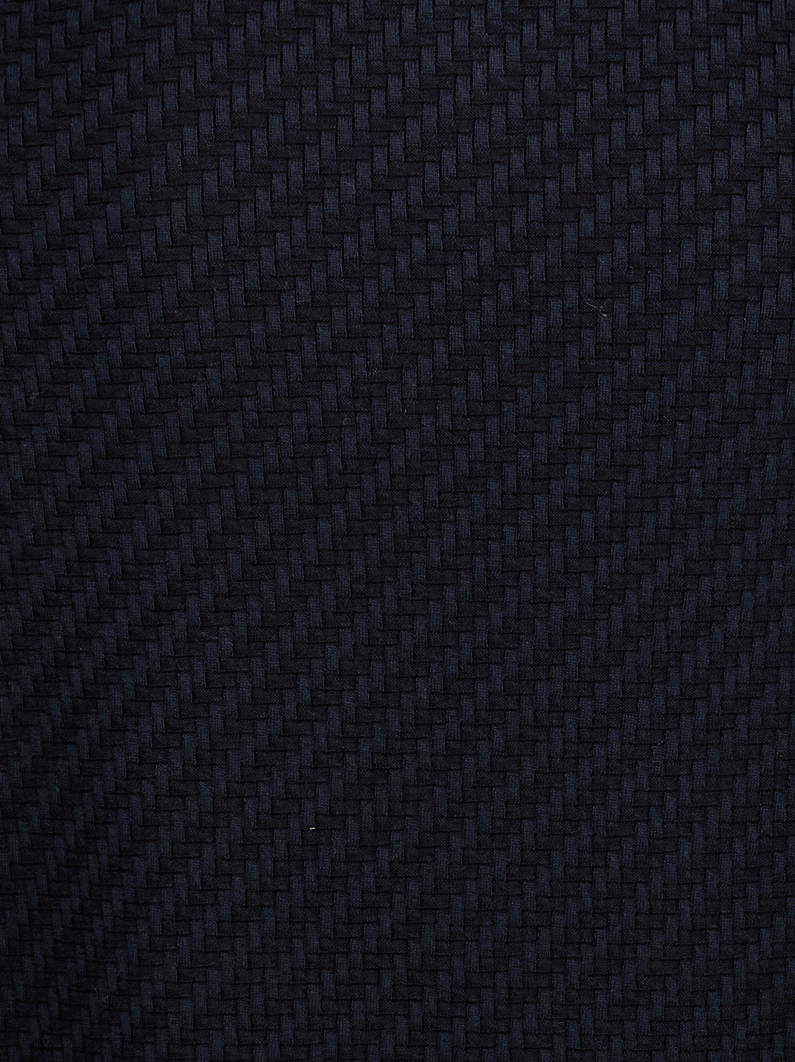 Brioni Woven Knit Polo Shirt Blue