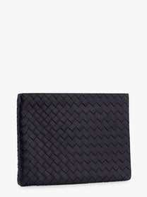 Bottega Veneta Men's Woven Leather Pochette Black