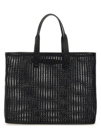 Dolce &amp; Gabbana Men's Woven Mesh Shopping Bag Black
