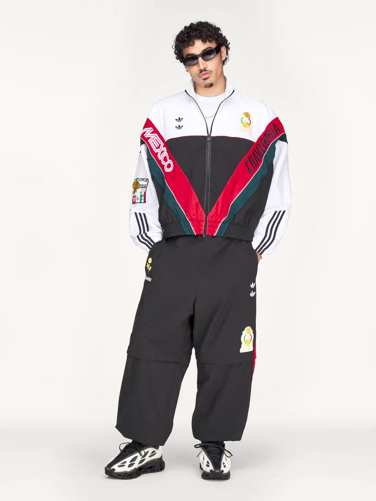 adidas Originals x Willy Chavarria Men's Woven Recycled Polyester Jacket Black, view 2