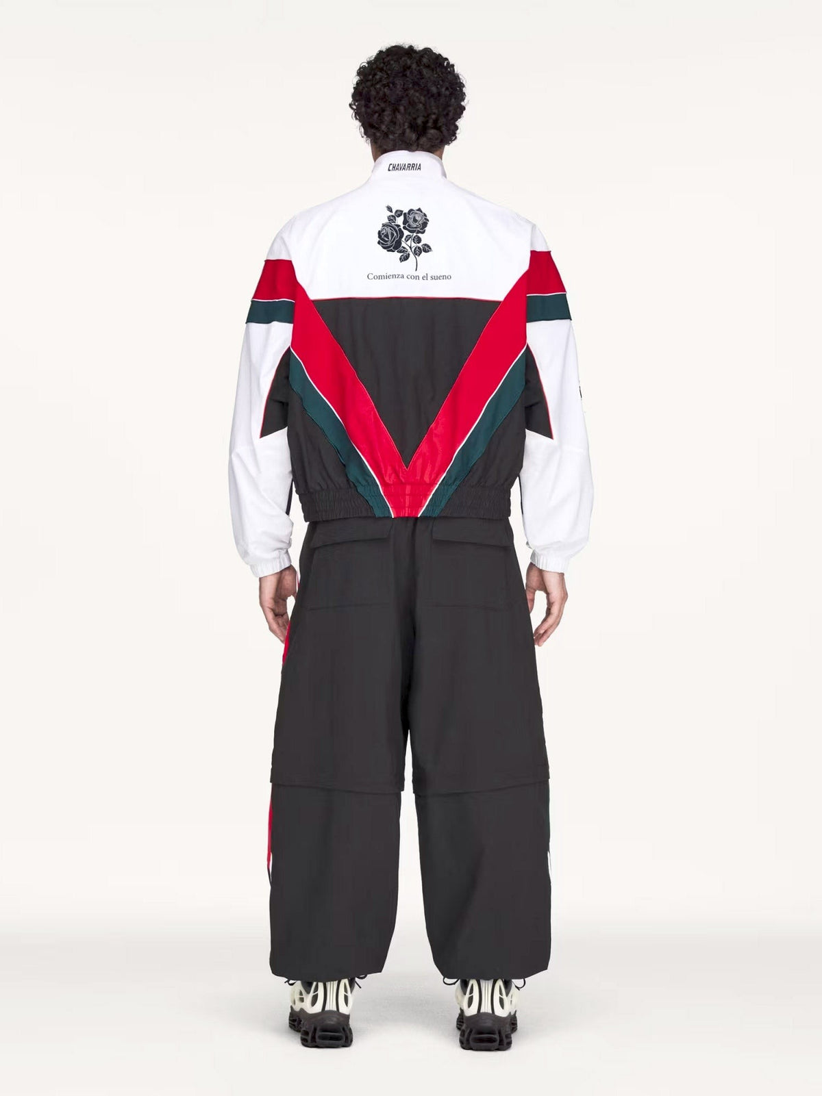 adidas Originals x Willy Chavarria Men's Woven Recycled Polyester Jacket Black, view 3