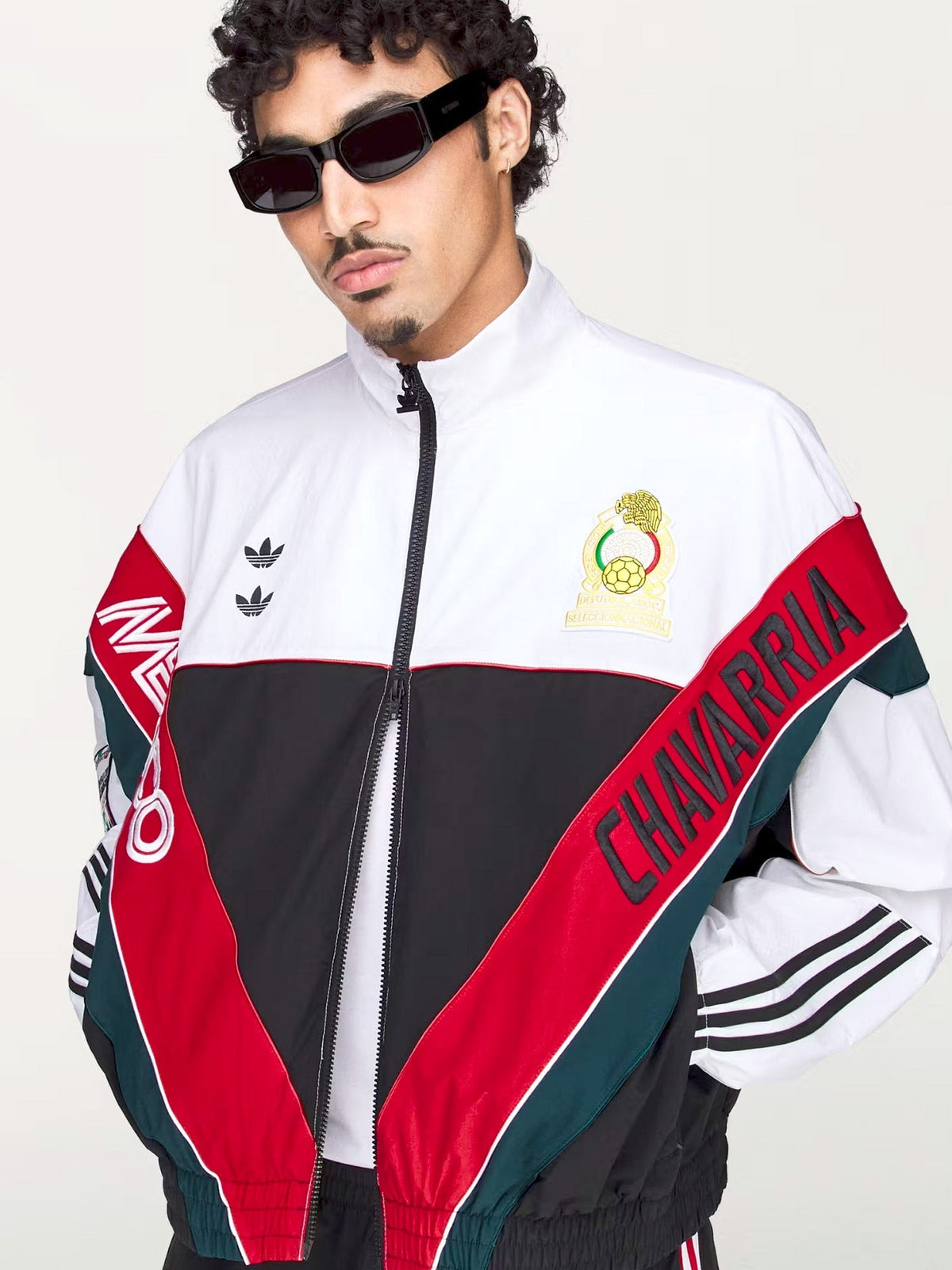 adidas Originals x Willy Chavarria Men's Woven Recycled Polyester Jacket Black, view 4