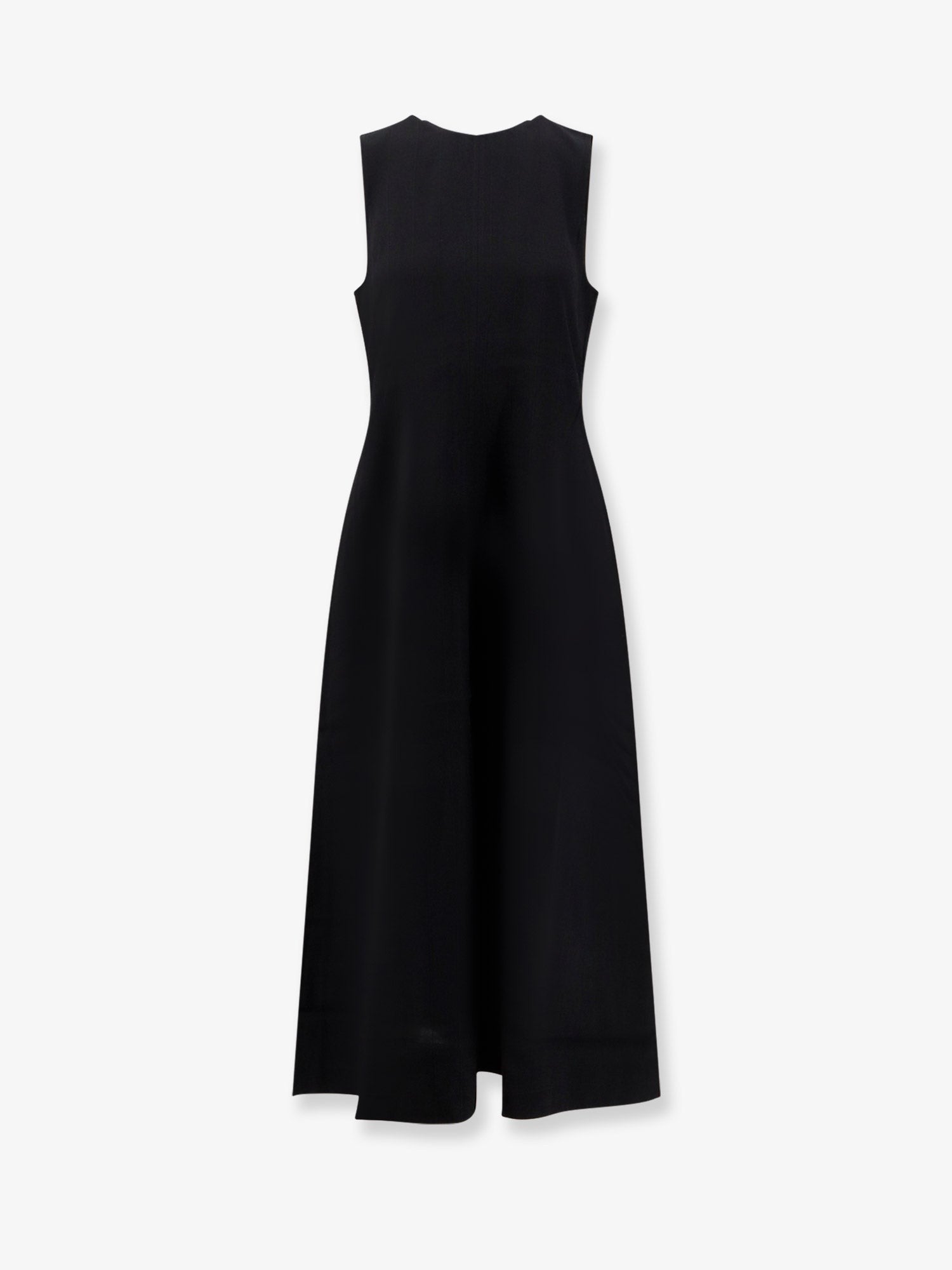 Toteme Women's Woven Stripes Long Viscose Dress Black Toteme