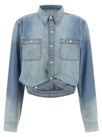 R13 Wrap Around Shirt Blue