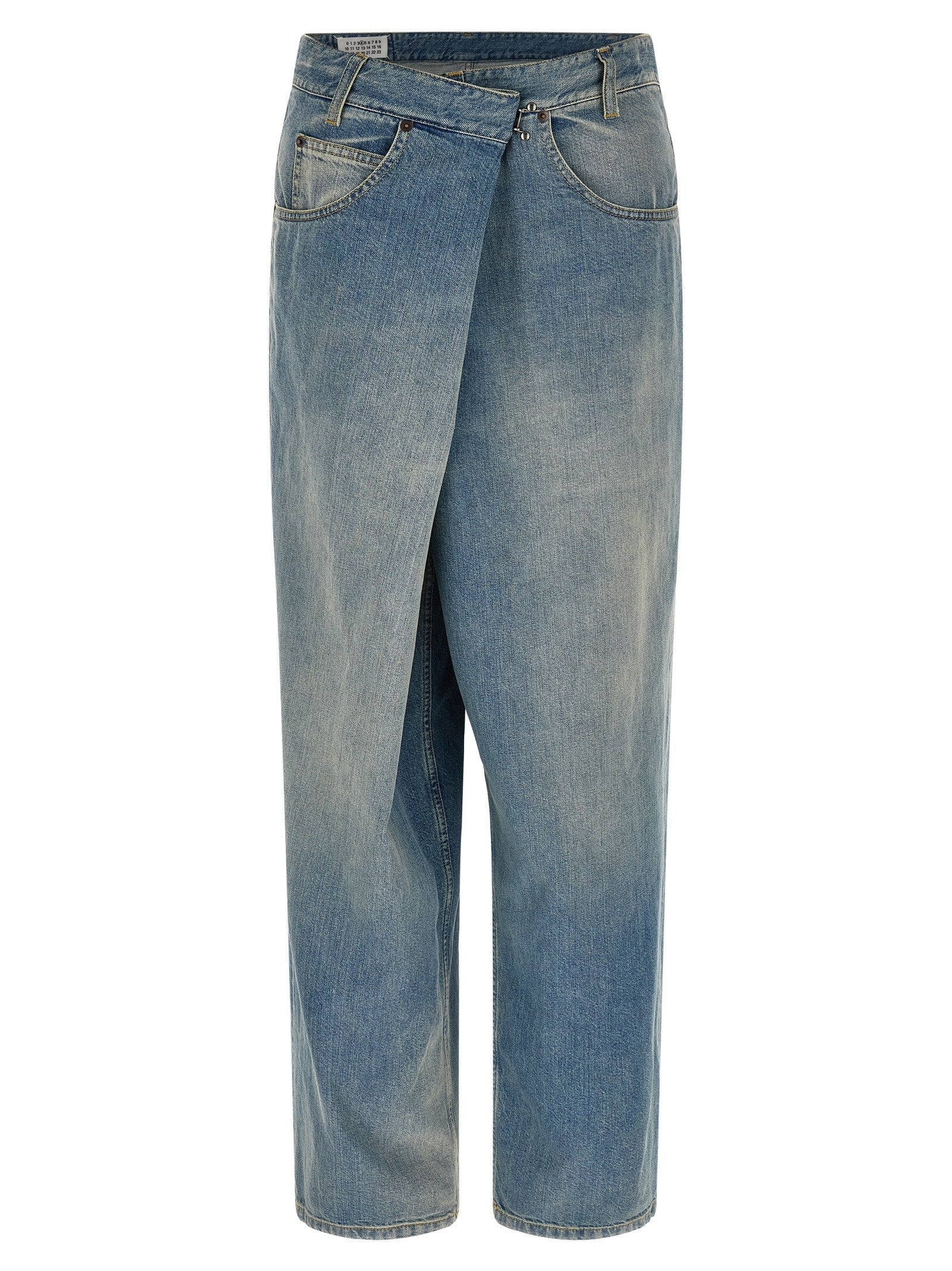 Maison Margiela Wrap Asymmetric Closure Jeans Blue