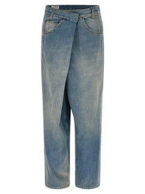 Maison Margiela Wrap Asymmetric Closure Jeans Blue