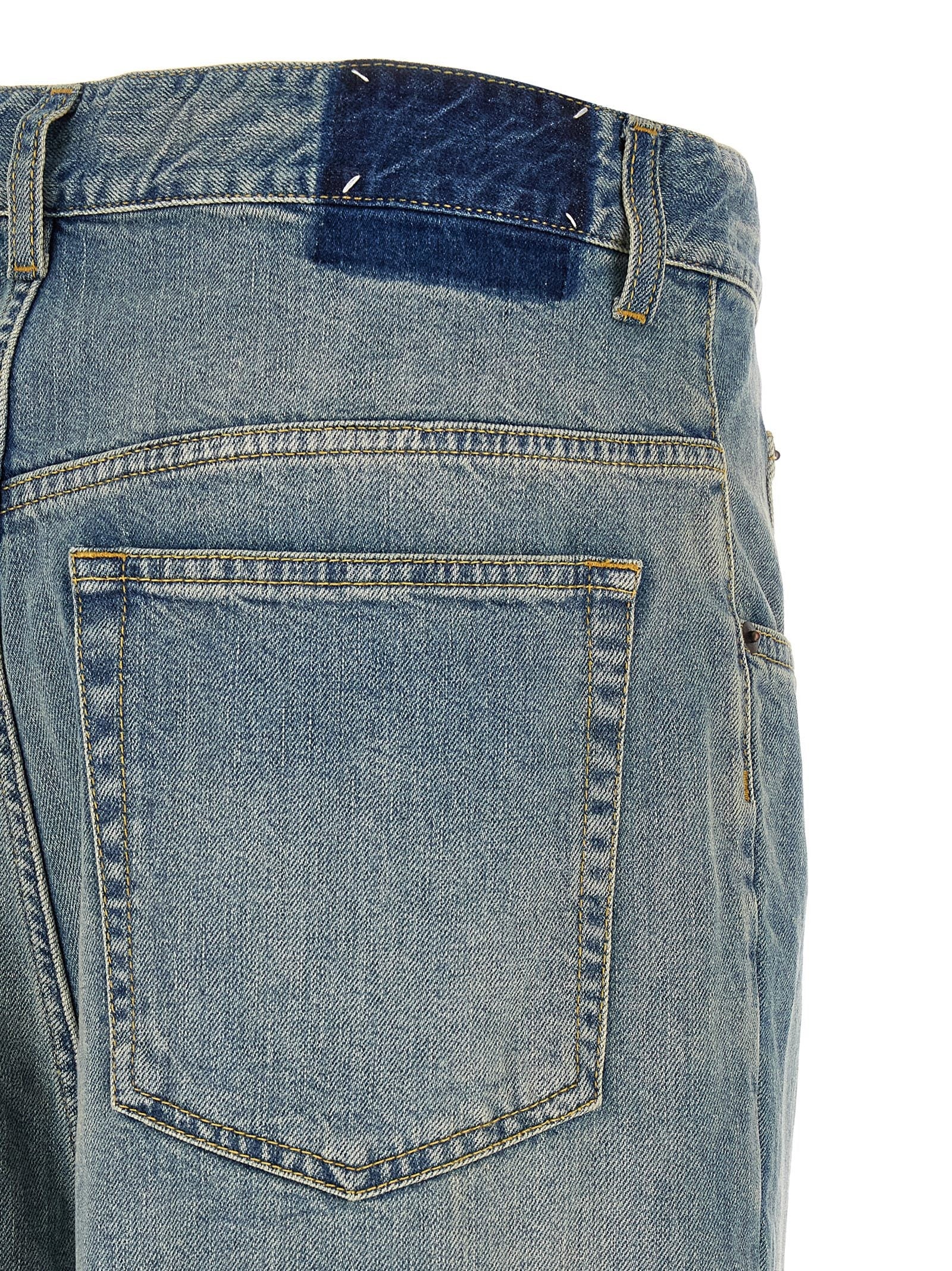 Maison Margiela Wrap Asymmetric Closure Jeans Blue