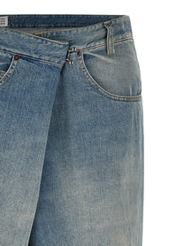 Maison Margiela Wrap Asymmetric Closure Jeans Blue