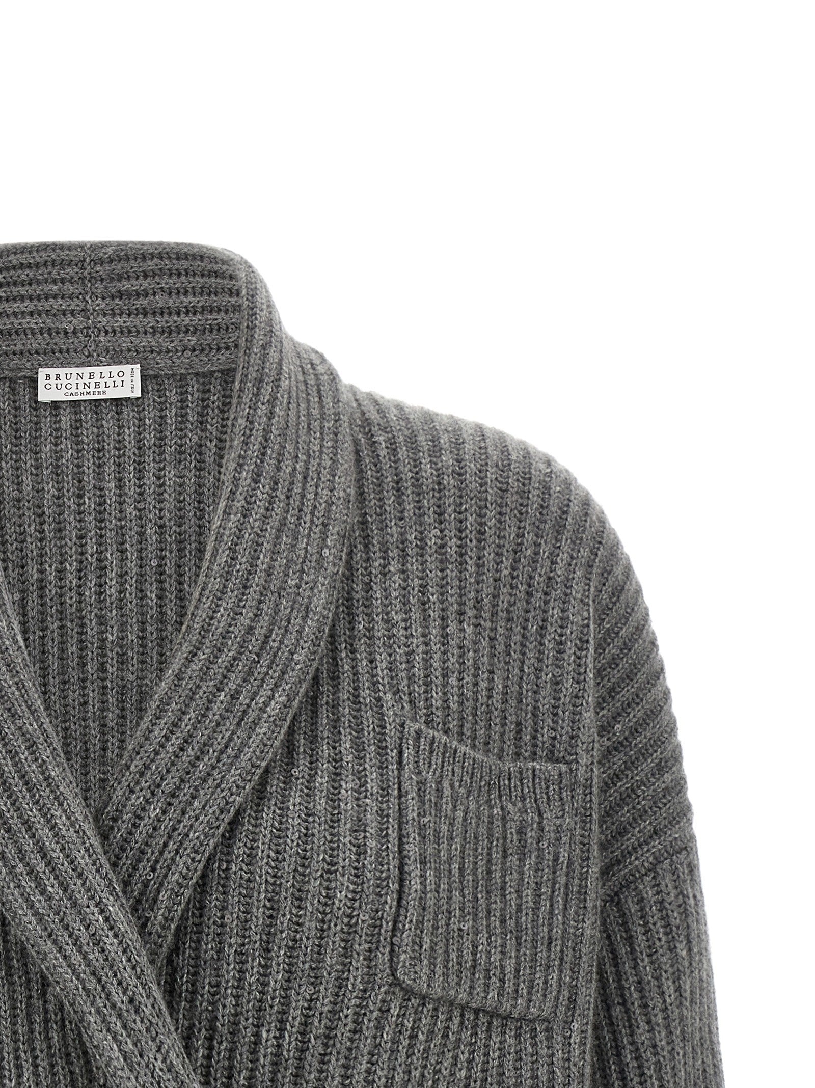 Brunello Cucinelli Wrap Cardigan Grey