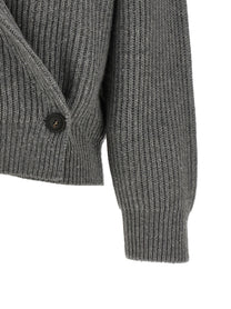 Brunello Cucinelli Wrap Cardigan Grey