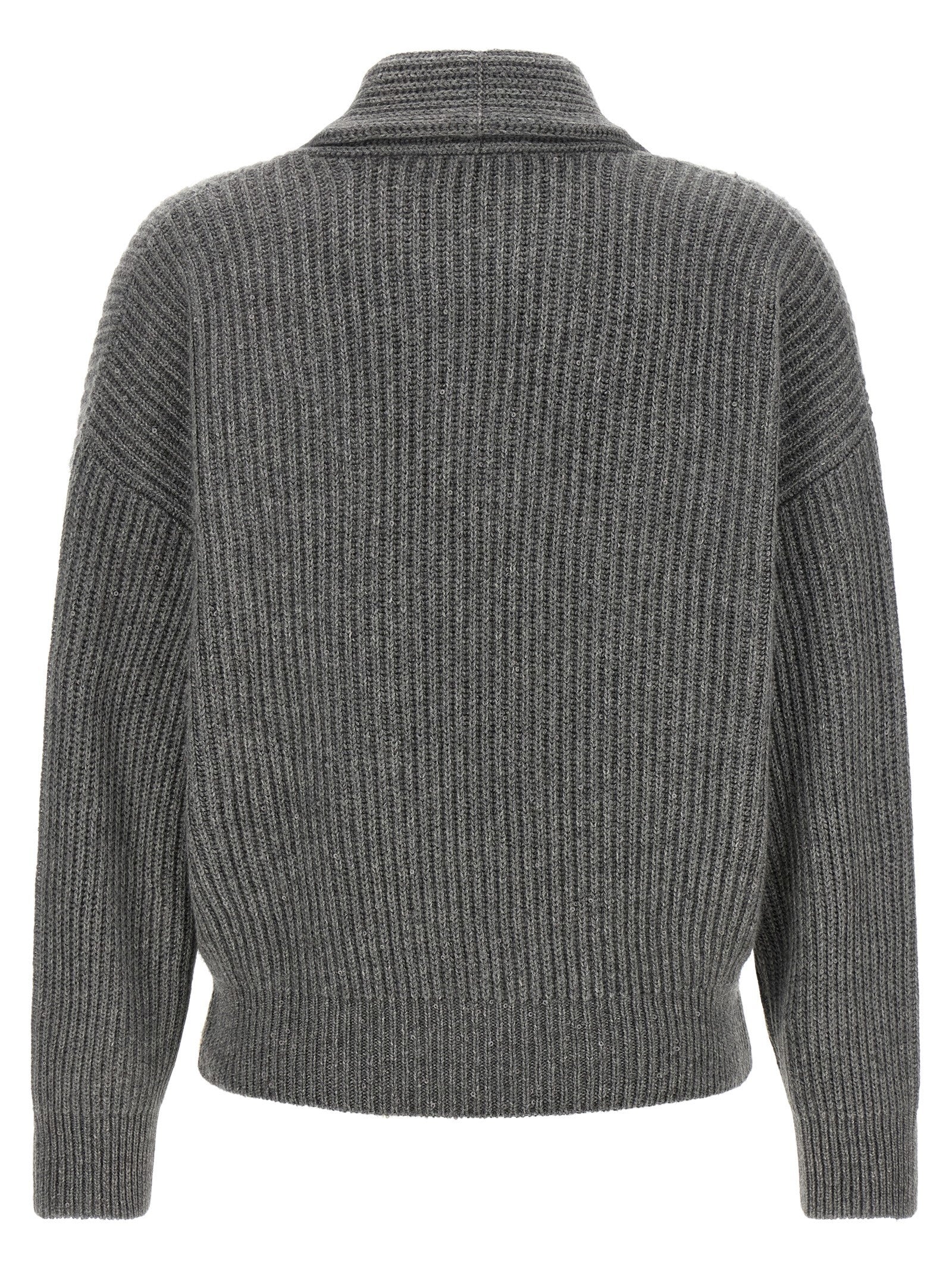 Brunello Cucinelli Wrap Cardigan Grey