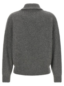 Brunello Cucinelli Wrap Cardigan Grey
