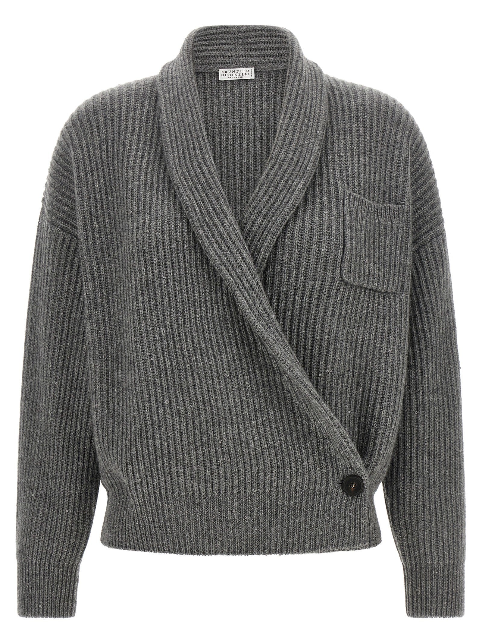 Brunello Cucinelli Wrap Cardigan Grey