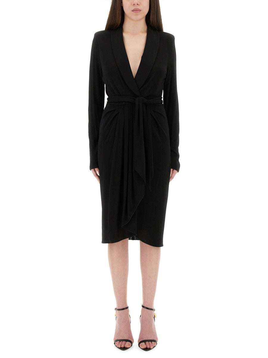 Tom Ford Women's Wrap Dress Black