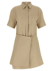 Loewe Wrap Dress Beige