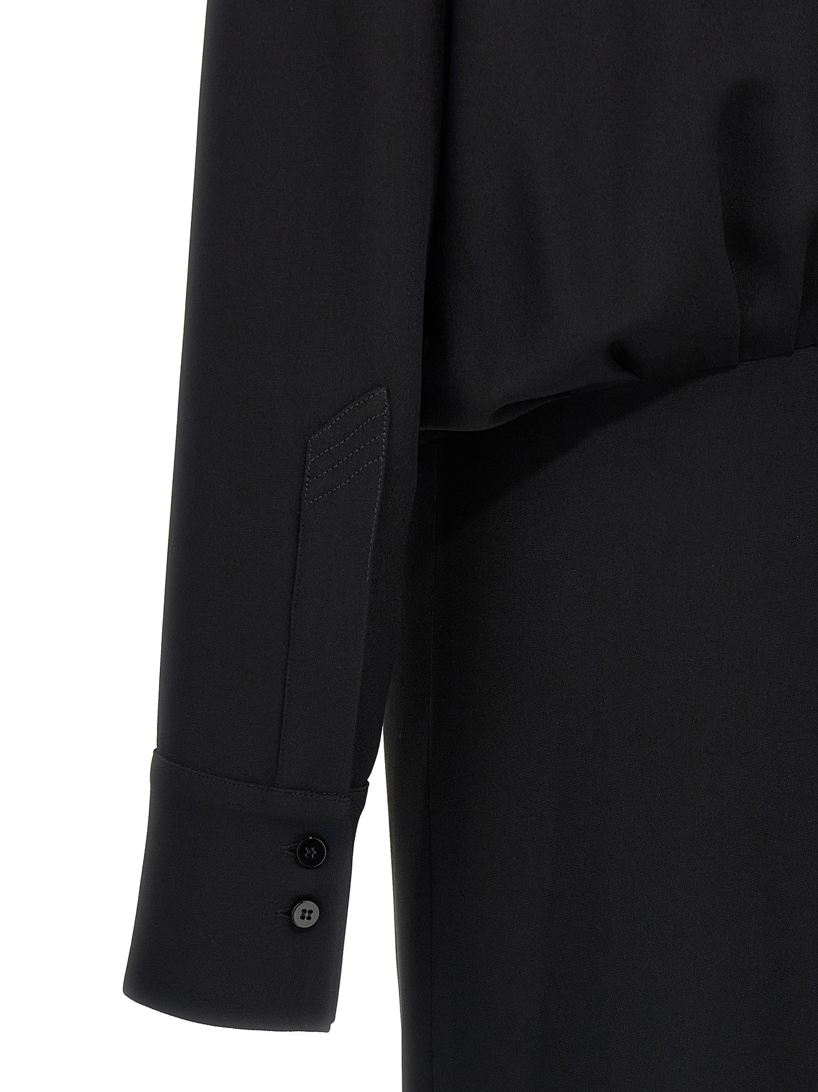 The Attico Wrap Dress Black