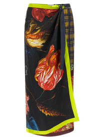 Dries Van Noten Wrap Sarong Skirt Gold