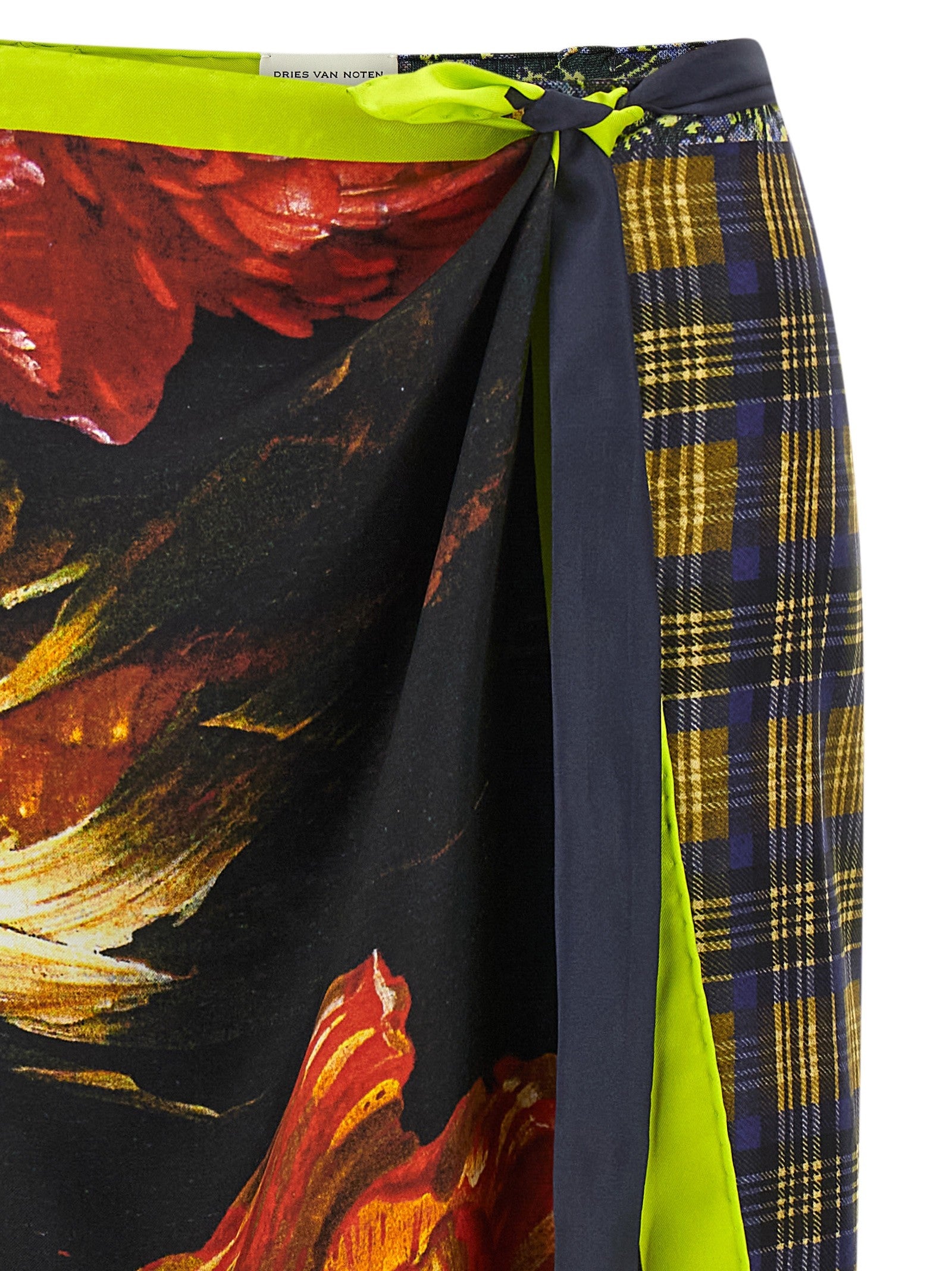 Dries Van Noten Wrap Sarong Skirt Gold